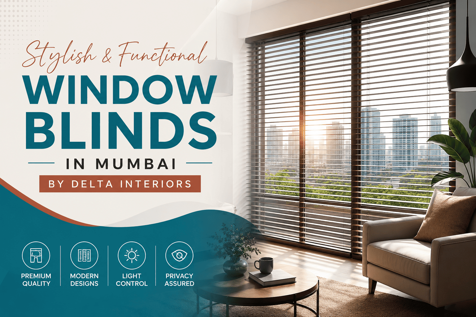 Stylish & Functional Window Blinds in Mumbai by Delta Interiors
