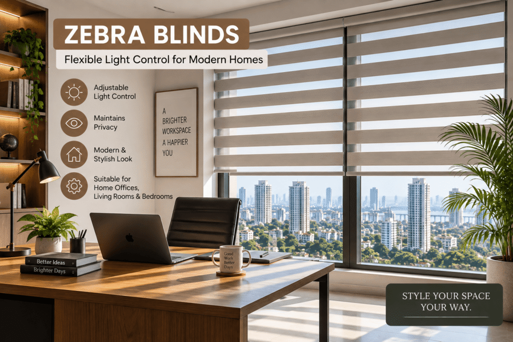 Zebra blinds for flexible light control