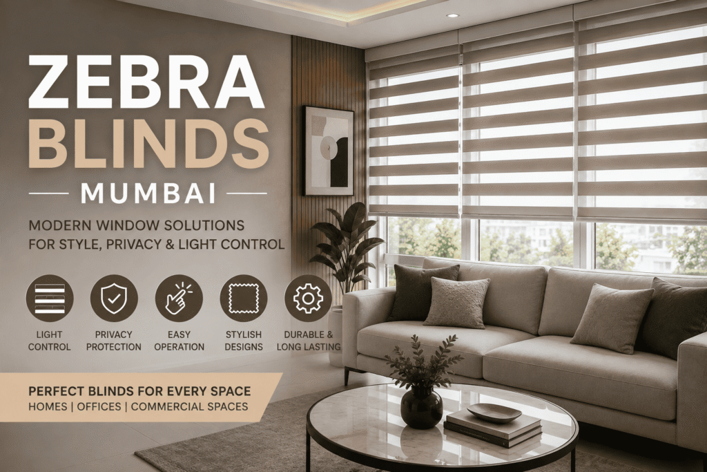 Zebra Blinds Mumbai | Modern Window Blinds | Delta Interiors