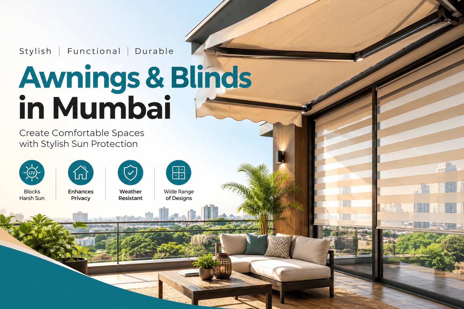 Awnings Blinds Mumbai | Stylish Window & Outdoor Shades