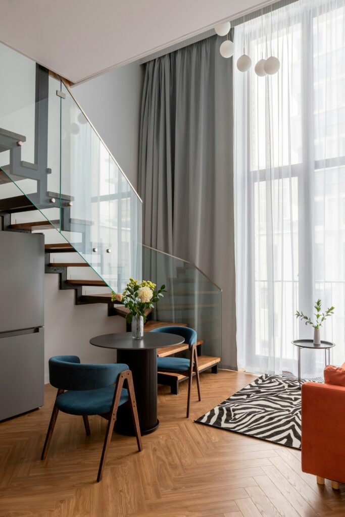 Premium interior with elegant Zebra Blinds