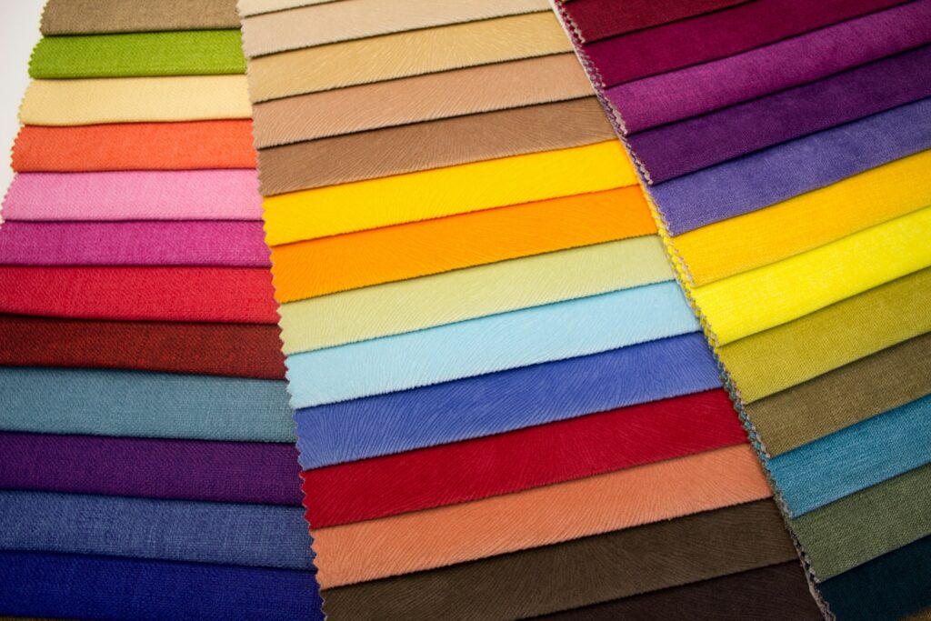 Different colours and fabric designs