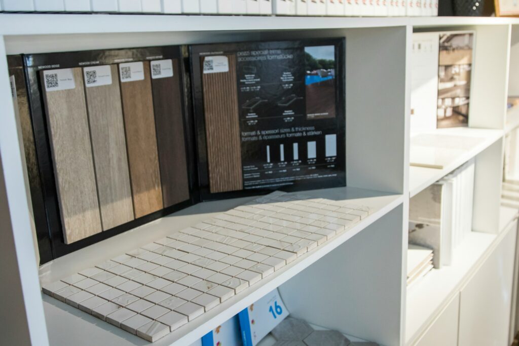 Flooring showroom samples