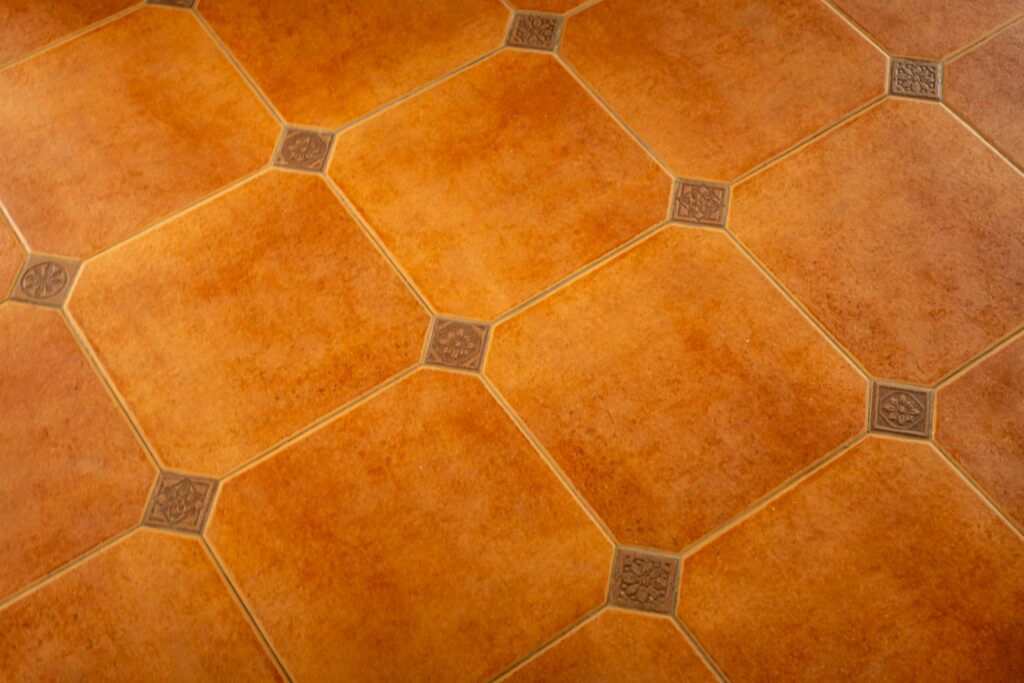 PVC floor tiles