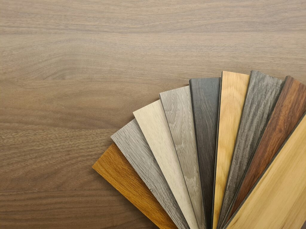 different types of wooden flooring samples