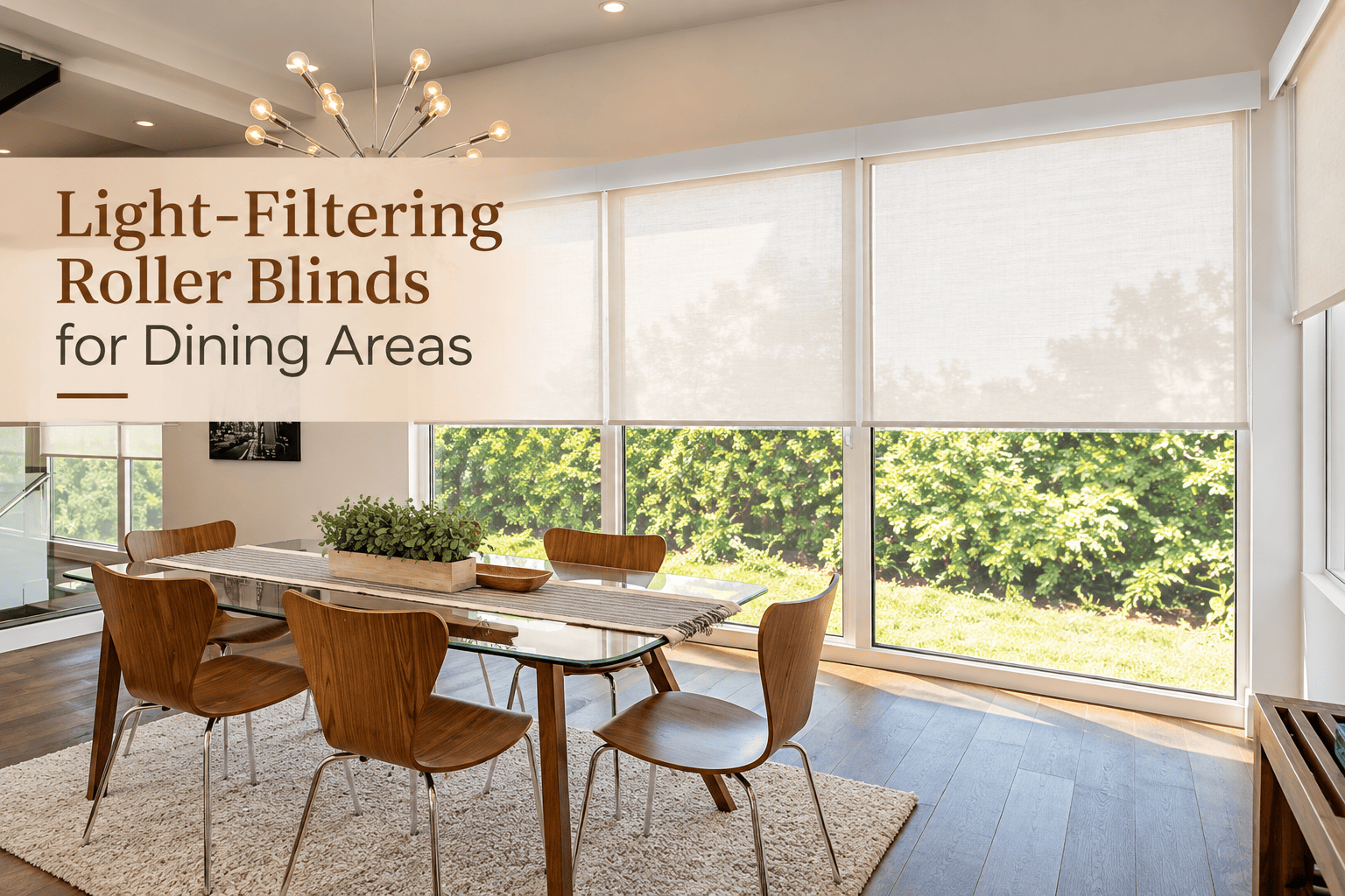 Light-Filtering Roller Blinds for Dining Areas