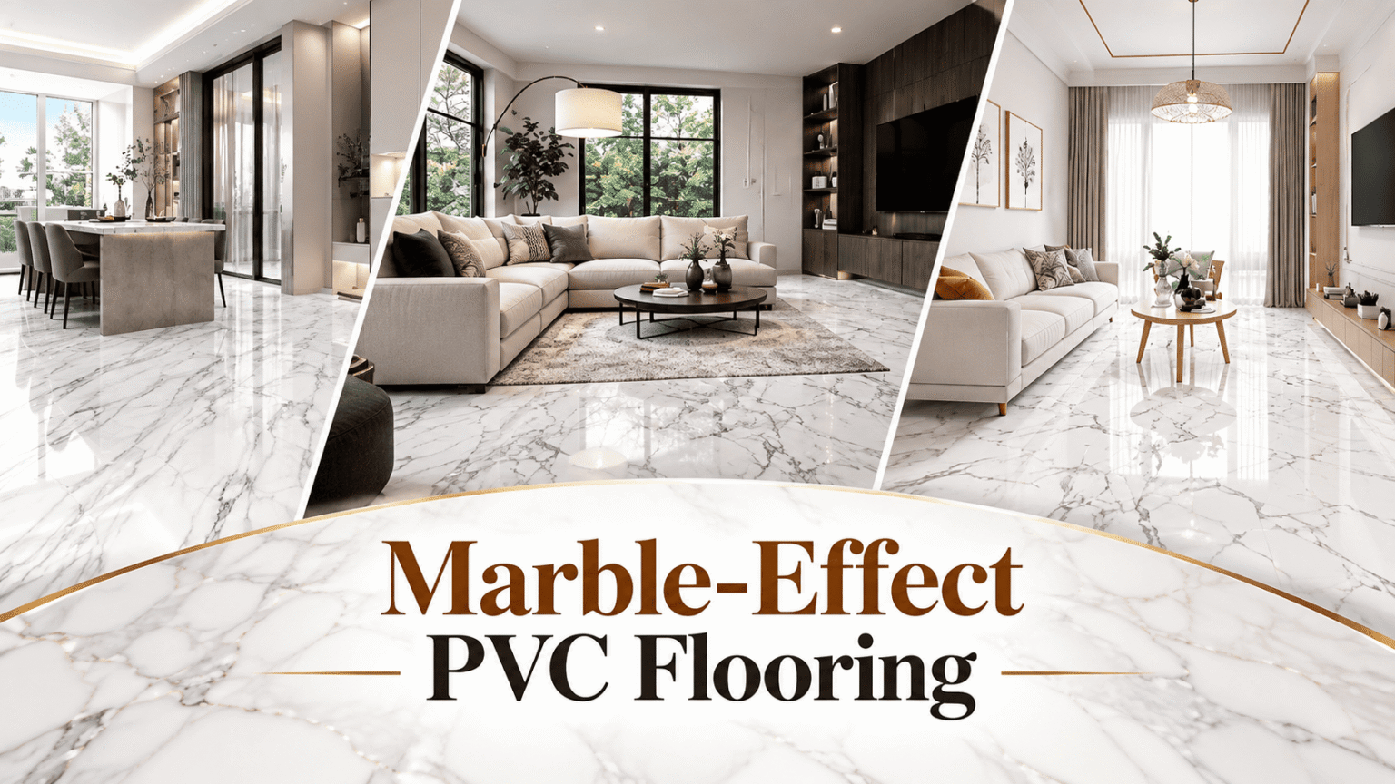 Marble-Effect PVC Flooring