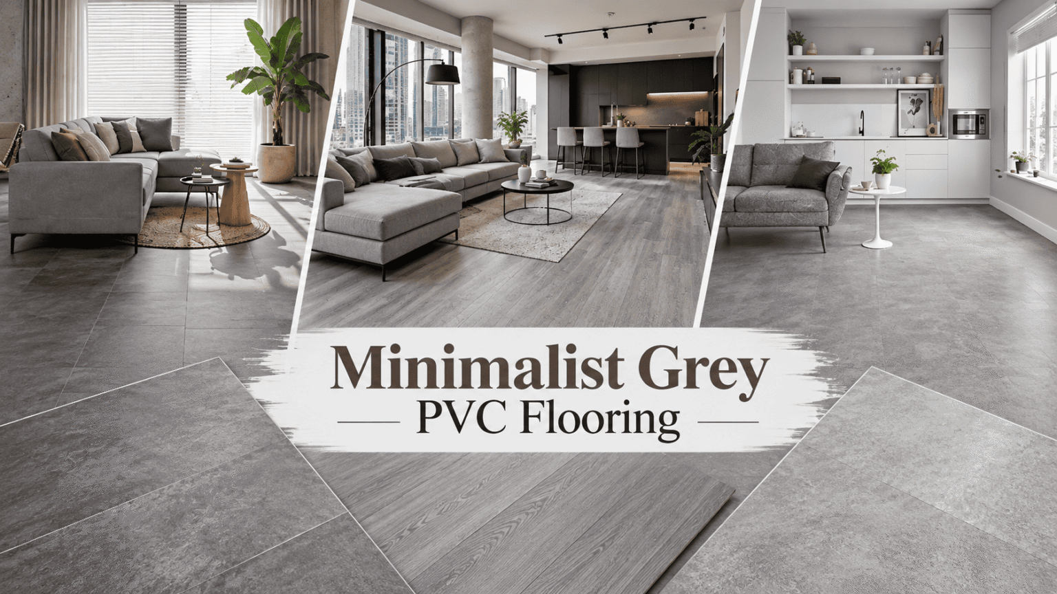 Minimalist Grey PVC Flooring