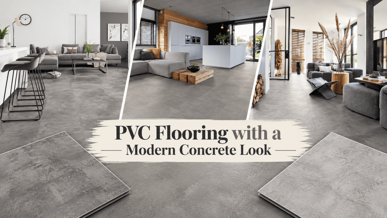 PVC Flooring with a Modern Concrete Look