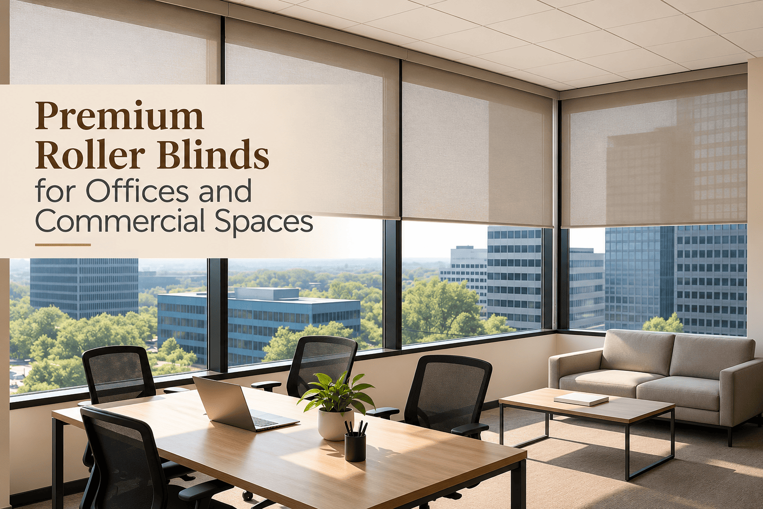 Premium Roller Blinds for Offices and Commercial Spaces