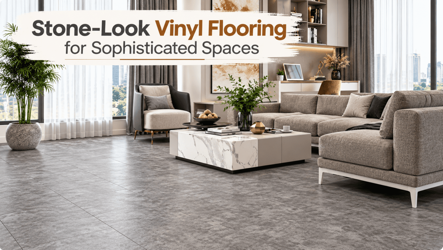 Stone-Look Vinyl Flooring for Sophisticated Spaces